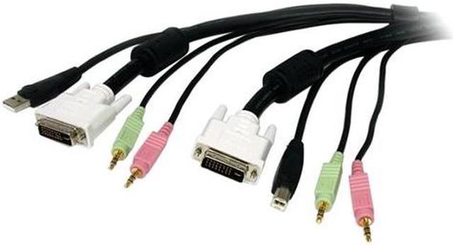 StarTech.com 10 ft. 4-in-1 USB, DVI, Audio, Microphone KVM Switch