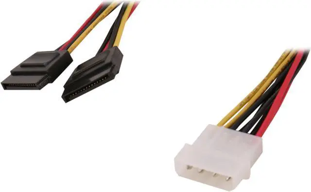 Main image of StarTech.com PYO2LP4SATA 1 ft. LP4 to 2 SATA Internal Power Splitter Cable