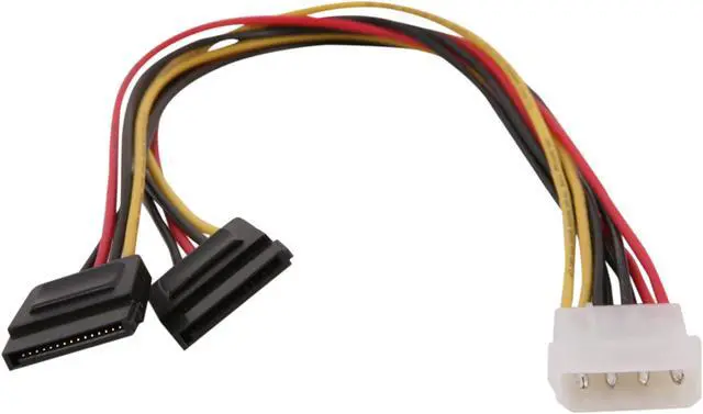 Alt view image 2 of 3 - StarTech.com PYO2LP4SATA 1 ft. LP4 to 2 SATA Internal Power Splitter Cable