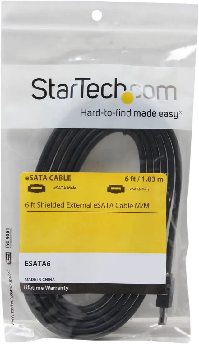 Alt view image 3 of 3 - StarTech.com ESATA6 6 ft. Shielded External eSATA Cable M/M