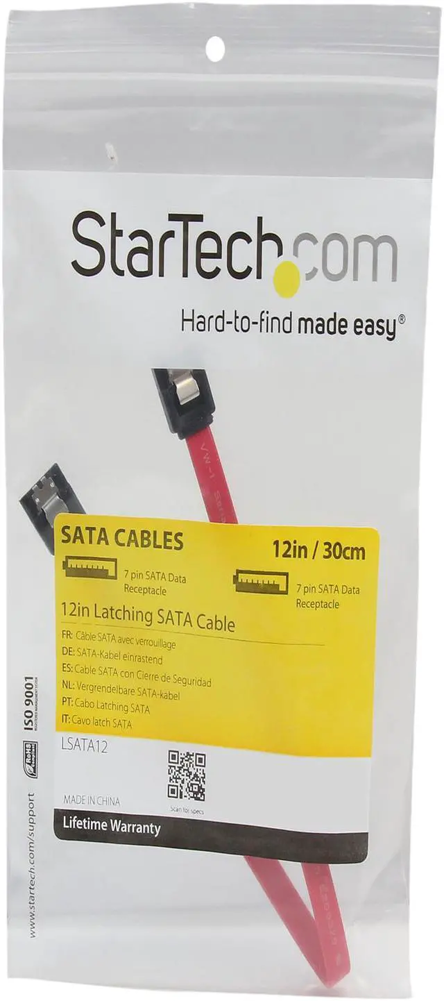 Alt view image 3 of 4 - StarTech.com LSATA12 12in Latching SATA Cable