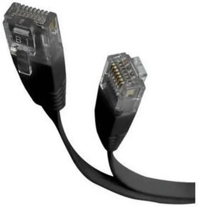 Main image of StarTech.com FLAT45BK10 10 ft. Cat 5E Black UTP Patch Cable