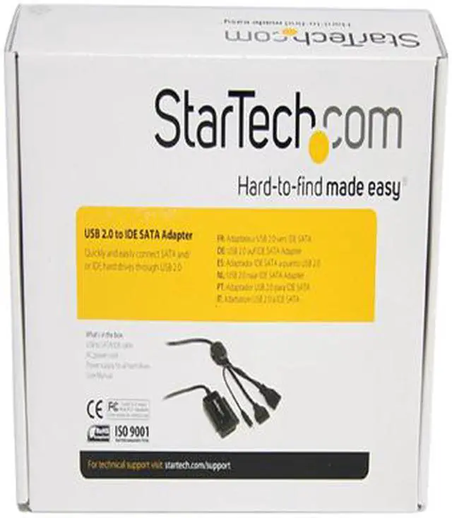 Alt view image 8 of 8 - StarTech.com USB2SATAIDE USB 2.0 to SATA/IDE Combo Adapter for 2.5/3.5" SSD/HDD