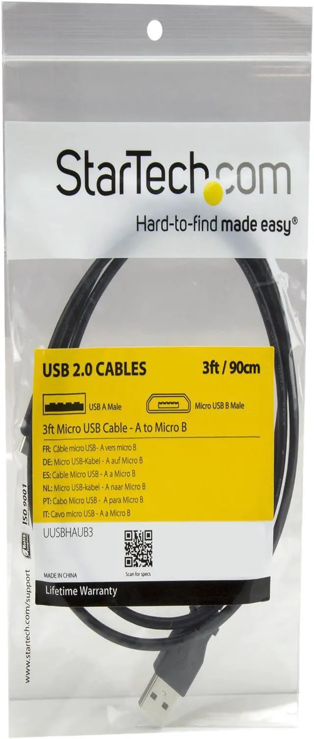 Alt view image 4 of 5 - StarTech.com UUSBHAUB3 3ft Micro USB Cable - A to Micro B - 3ft USB to Micro b - 3ft USB to Micro Cable - 3ft Micro USB Cable