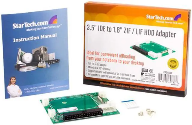 Alt view image 5 of 5 - StarTech.com ZIF2IDE35 3.5" IDE to 1.8" ZIF / LIF HDD adapter