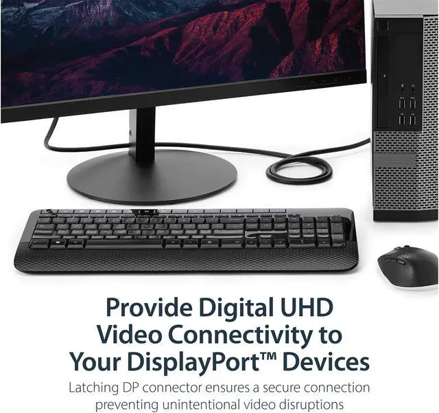 Alt view image 5 of 6 - StarTech.com DISPLPORT6L DisplayPort Cable - 6 ft / 2m - 4K DisplayPort 1.2 Cable - DP to DP Cable