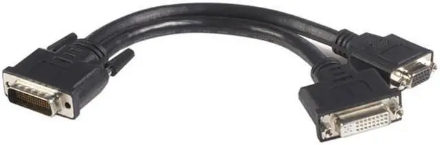 Main image of StarTech.com DMSDVIVGA1 Black Male to Female LFH 59 Male to Female DVI I VGA DMS 59 Cable