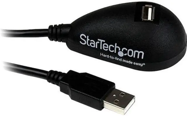 Main image of StarTech.com USBEXTAA5DSK Black Desktop USB Extension Cable - A Male to A Female