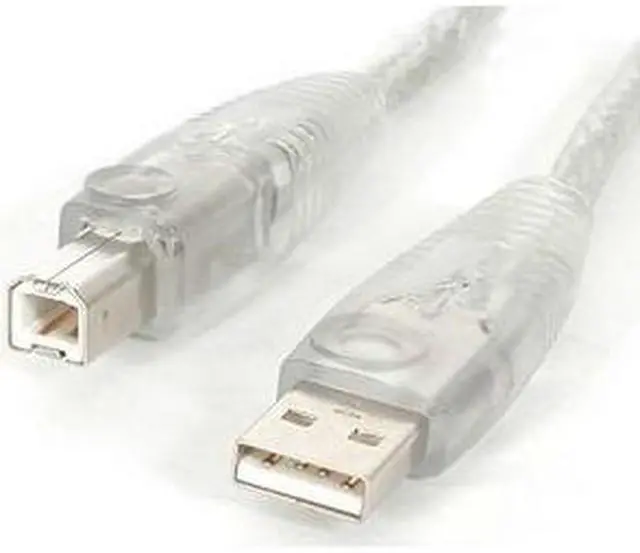 Main image of StarTech.com USB2HAB6T Transparent Transparent USB 2.0 Cable - A to B