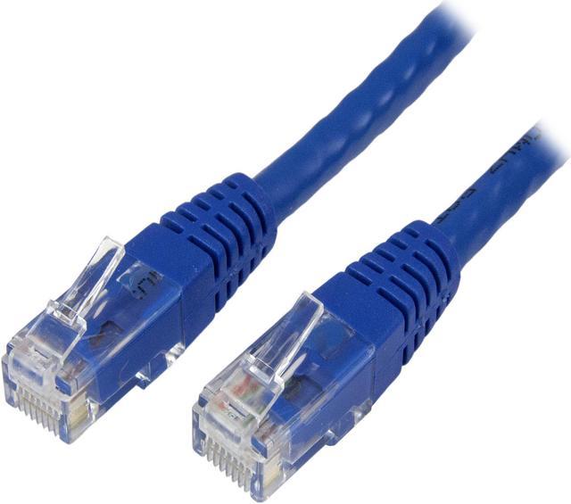 StarTech.com 15ft CAT6 Ethernet Cable - 10 Gigabit Molded RJ45 650MHz 100W  PoE Patch Cord - CAT 6 10GbE UTP Network Cable with Strain Relief - Blue -  Fluke Tested/Wiring is UL