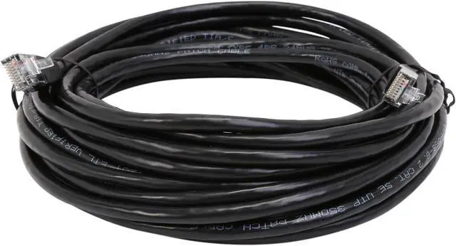 Alt view image 2 of 3 - StarTech.com M45PATCH25BK 25 ft. Cat 5E Black UTP Patch Cable