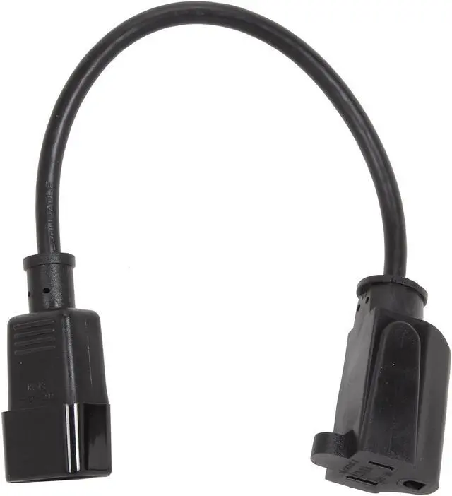 Alt view image 2 of 3 - StarTech.com PAC100 1 ft Computer Power Cord - C14 to NEMA 5-15R - 1ft IEC 320 C14 to 5-15R Power Cable