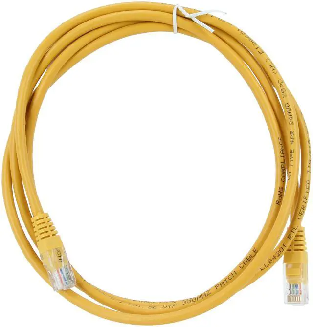 Alt view image 2 of 3 - StarTech.com M45PATCH6YL 6 ft. Cat 5E Yellow 350 MHz Molded UTP Patch Cable