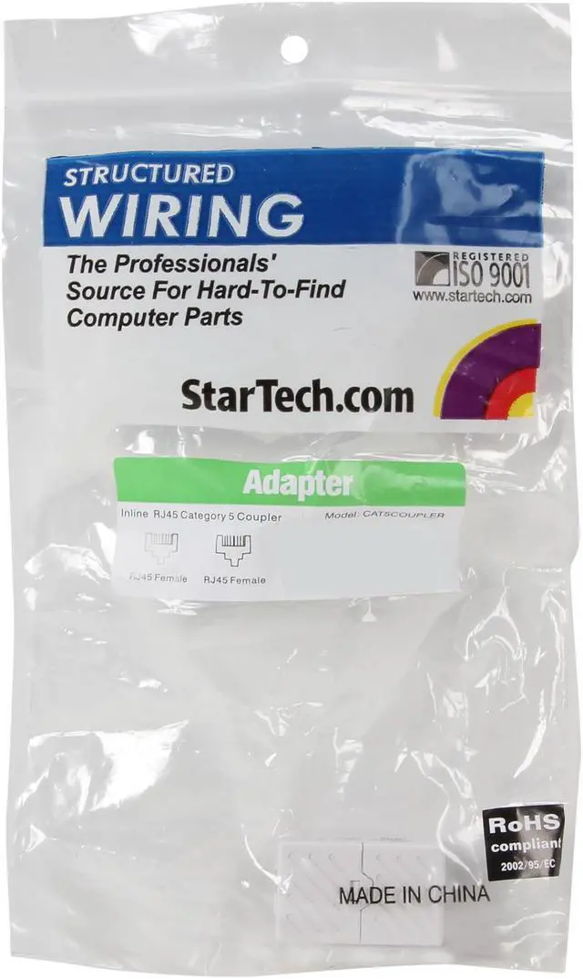 Alt view image 3 of 3 - StarTech.com CAT5COUPLER Cat5e RJ45 Modular Inline Coupler