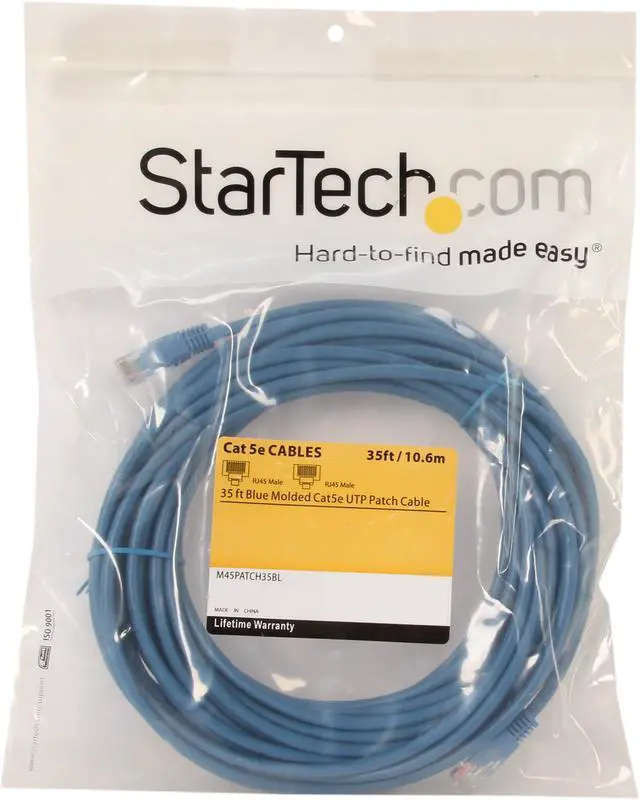 Alt view image 3 of 3 - StarTech.com M45PATCH35BL 34.99 ft. (10.67 m) Cat 5E Blue Molded UTP Patch Cable