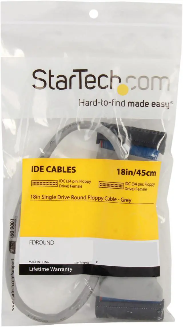 Alt view image 3 of 3 - StarTech.com Model FDROUND 18" Single Drive Round Floppy Cable