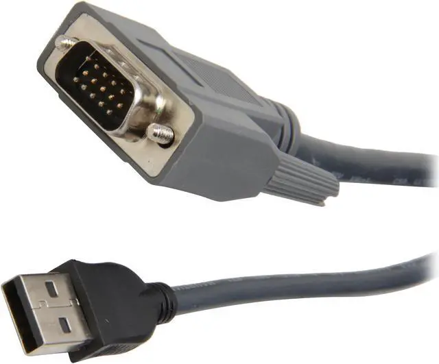 Main image of StarTech.com 10 ft. Ultra-Thin USB VGA 2-in-1 KVM Cable SVUSBVGA10
