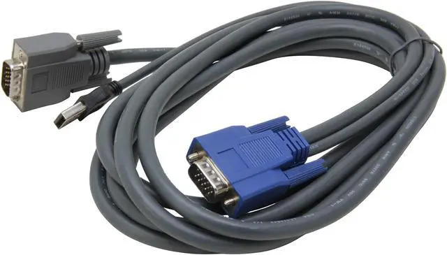 Alt view image 3 of 3 - StarTech.com 10 ft. Ultra-Thin USB VGA 2-in-1 KVM Cable SVUSBVGA10