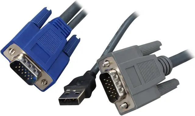 Main image of StarTech.com 6 ft. Ultra-Thin USB VGA 2-in-1 KVM Cable SVUSBVGA6