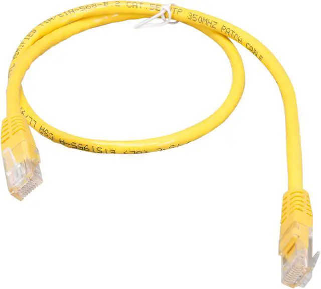 Alt view image 2 of 3 - StarTech.com M45PATCH2YL 2 ft. Cat 5E Yellow Molded UTP Patch Cable