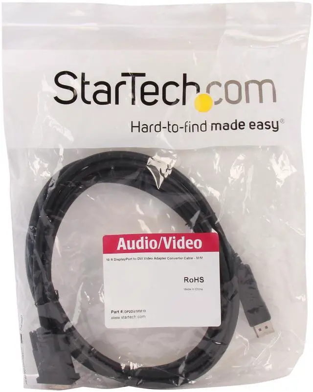 Alt view image 3 of 3 - StarTech.com DP2DVIMM10 10 ft DisplayPort to DVI Video Adapter Converter Cable - M/M