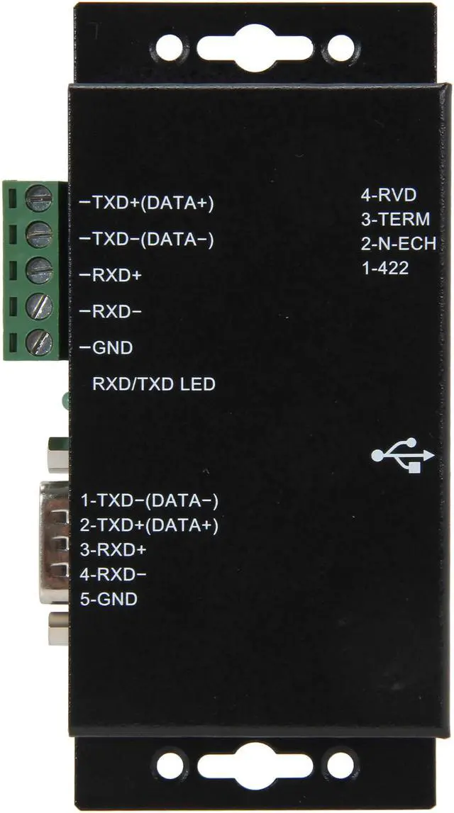 Alt view image 2 of 6 - StarTech.com ICUSB422IS 1 Port Metal Industrial USB to RS422/RS485 Serial Adapter w/ Isolation