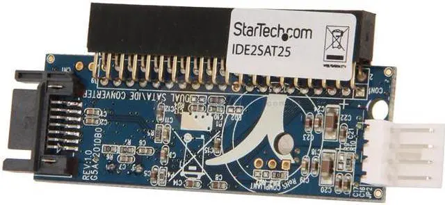 Main image of StarTech.com IDE2SAT25 40 Pin Female IDE to SATA Adapter Converter - Connect a SATA device to an IDE controller - IDE to SATA Converter
