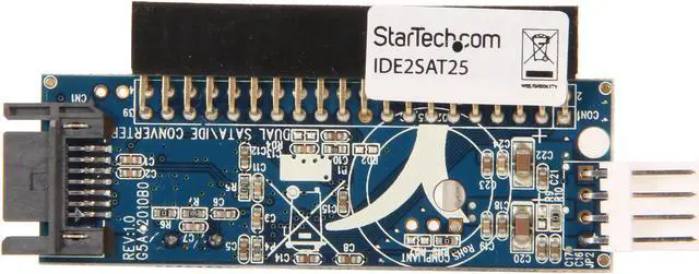 Alt view image 2 of 7 - StarTech.com IDE2SAT25 40 Pin Female IDE to SATA Adapter Converter - Connect a SATA device to an IDE controller - IDE to SATA Converter