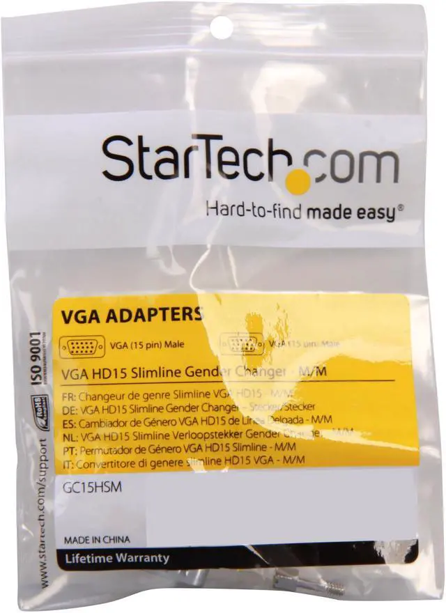Alt view image 4 of 4 - StarTech.com GC15HSM No VGA HD15 Slimline Gender Changer