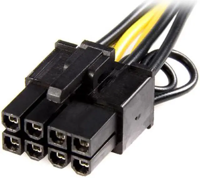 Alt view image 3 of 3 - StarTech.com PCIEX68ADAP 6.1 in. PCI Express 6 pin to 8 pin Power Adapter Cable Female to Male