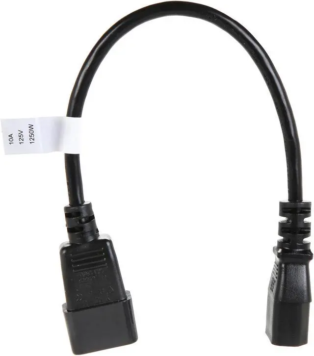 Alt view image 2 of 3 - StarTech.com Model PXT1001 1 ft. Standard Computer Power Cord Extension - C14 to C13