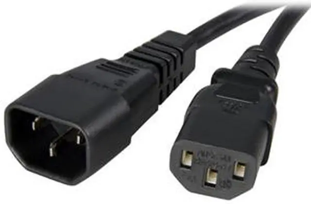 Alt view image 3 of 3 - StarTech.com Model PXT10010 10 ft. Standard Computer Power Cord Extension - C14 to C13