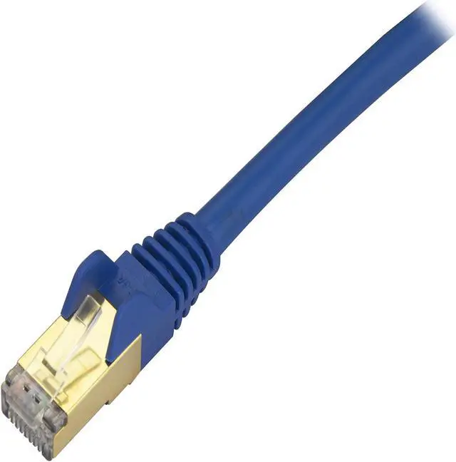 Alt view image 2 of 2 - StarTech.com C6ASPAT14BL 14 ft. Cat 6 Blue Shielded Network Cable
