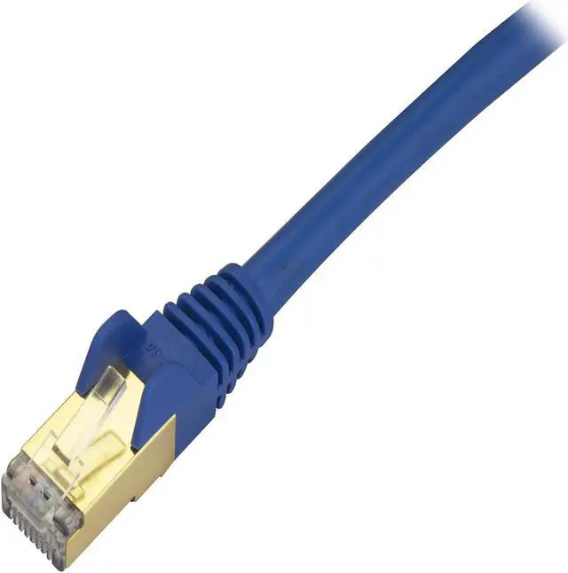 Alt view image 2 of 2 - StarTech.com C6ASPAT3BL 3 ft. Cat 6 Blue Shielded Network Cable