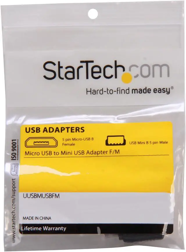 Alt view image 4 of 4 - StarTech.com UUSBMUSBFM Micro USB to Mini USB 2.0 Adapter F/M