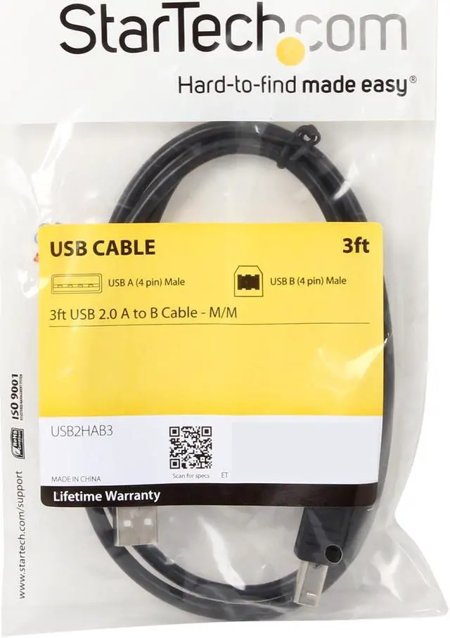 Alt view image 3 of 3 - StarTech.com USB2HAB3 Black Cable