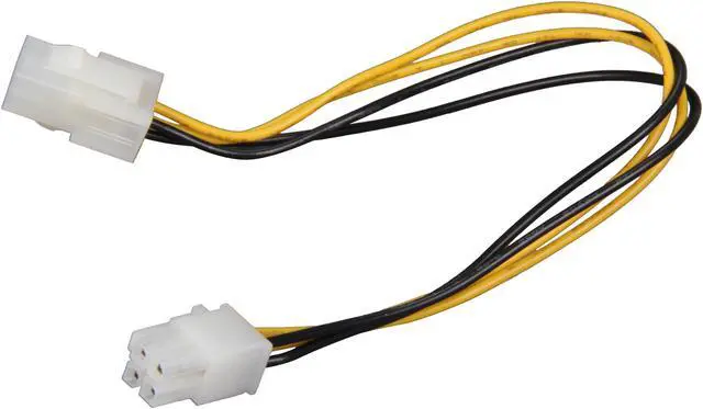 Alt view image 2 of 3 - StarTech.com ATXP4EXT 8 in. 8in ATX12V 4 Pin P4 CPU Power Extension Cable Female to Male