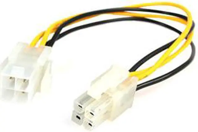Alt view image 3 of 3 - StarTech.com ATXP4EXT 8 in. 8in ATX12V 4 Pin P4 CPU Power Extension Cable Female to Male