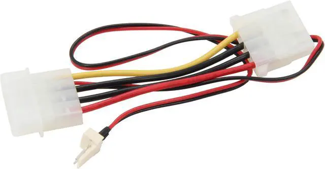 Alt view image 2 of 3 - StarTech.com CPUFANADAPT 6.1 in. 6in Fan Adapter - TX3 to 2x LP4 Power Y Splitter Cable