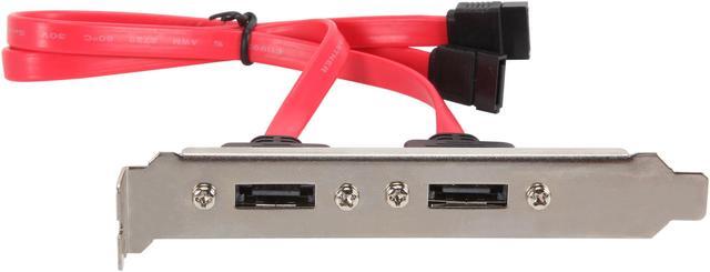 Alt view image 2 of 5 - StarTech.com ESATAPLATE2 1 ft. 2 Port SATA to eSATA Slot Plate Bracket