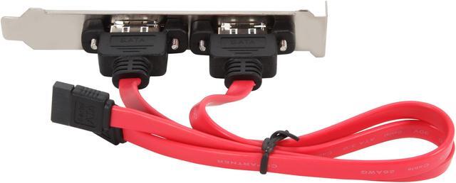 Alt view image 4 of 5 - StarTech.com ESATAPLATE2 1 ft. 2 Port SATA to eSATA Slot Plate Bracket
