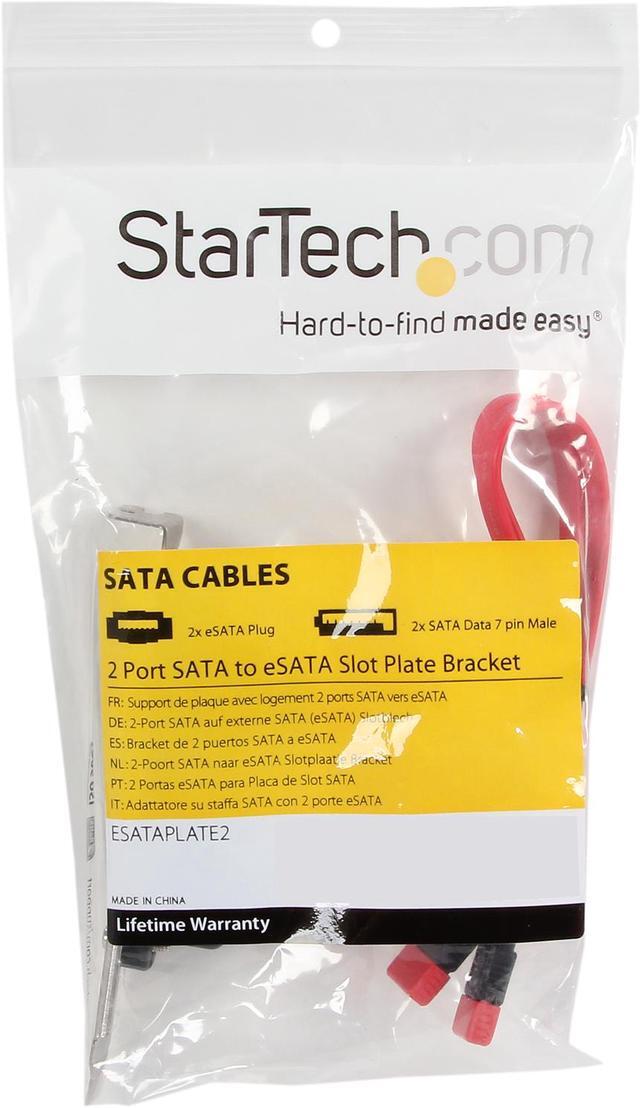 Alt view image 5 of 5 - StarTech.com ESATAPLATE2 1 ft. 2 Port SATA to eSATA Slot Plate Bracket