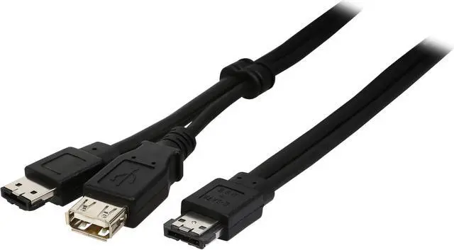 Main image of StarTech.com ESATAUSBBO3 Power eSATA Male to eSATA Male and USB A Female Cable