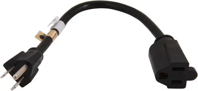 Alt view image 2 of 3 - StarTech.com Model PAC101 12" Power Cord Extension - NEMA 5-15R to NEMA 5-15P Male to Female