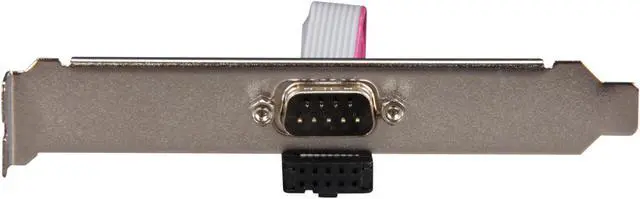 Alt view image 2 of 3 - StarTech.com PLATE9M16 9 Pin Serial Male to 10 Pin Motherboard Header Slot Plate Adapter
