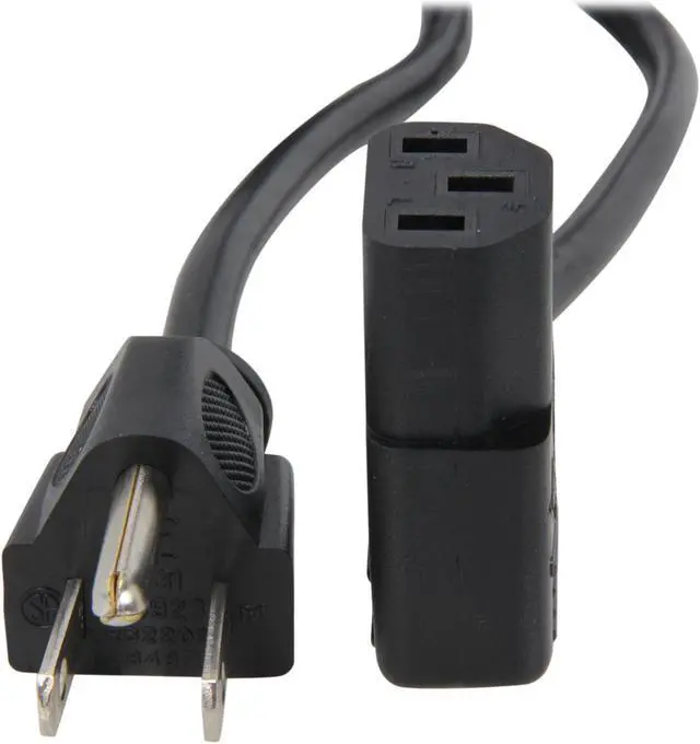 Main image of StarTech.com PXT101L 6 ft. Standard Computer Power Cord - NEMA 5-15P to Right Angle C13 Male to Female