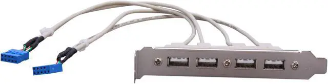 Alt view image 2 of 3 - StarTech.com USBPLATE4 4 Port USB A Female Slot Plate Adapter - USB panel - 4 pin USB Type A (F)