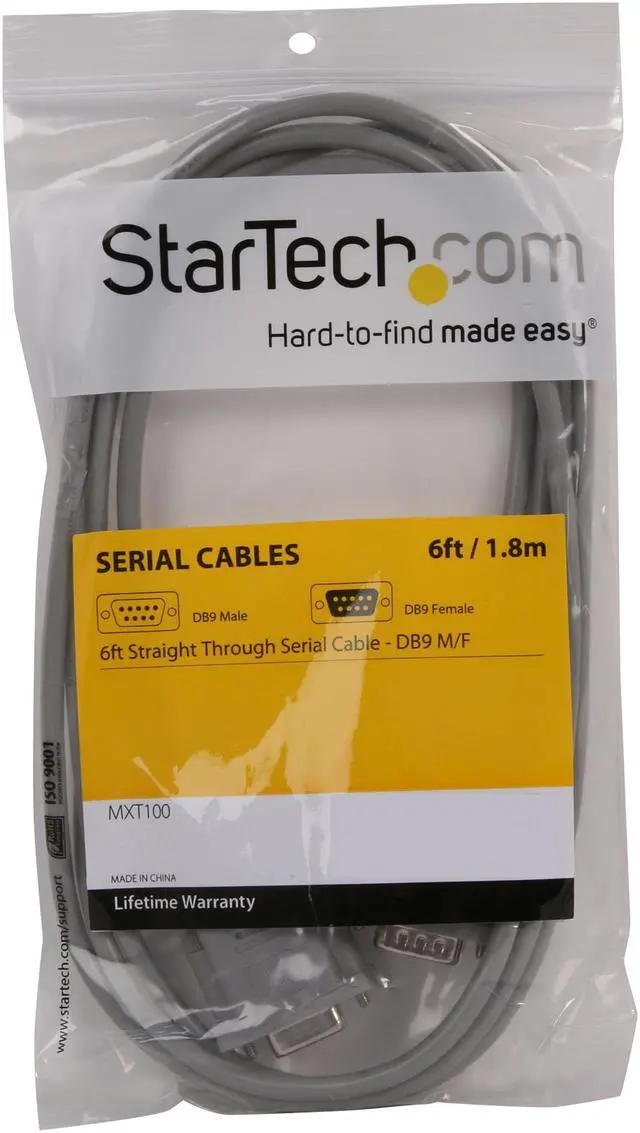 Alt view image 3 of 3 - StarTech.com Model MXT100 6 ft. Serial Cable Male to Female