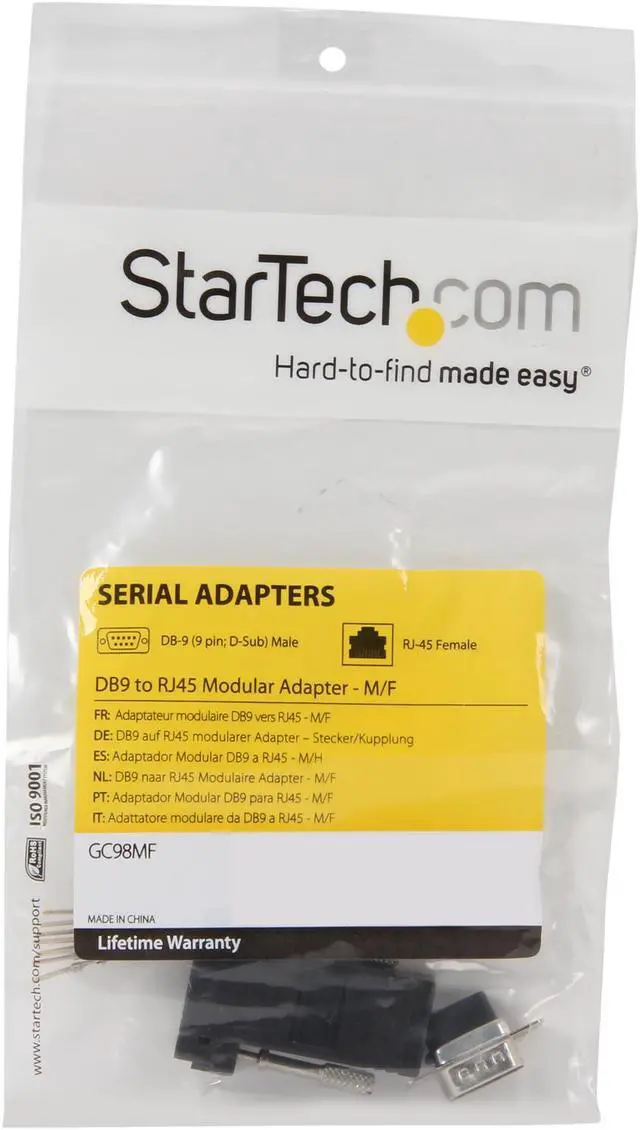 Alt view image 4 of 4 - StarTech.com GC98MF DB9 to RJ45 Modular Adapter - M/F