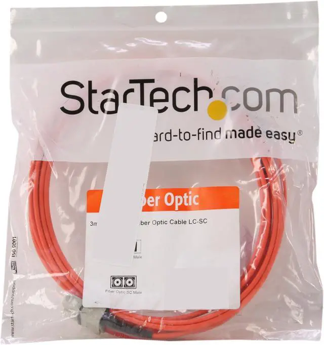 Alt view image 3 of 3 - StarTech.com FIBLCSC3 9.84 ft. Multimode 62.5/125 Duplex Fiber Patch Cable Male to Male